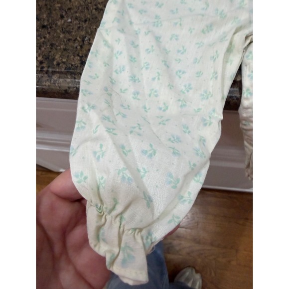 vtg polly flinders one piece jumper smocked flowers girl's 18 mos - Picture 7 of 10